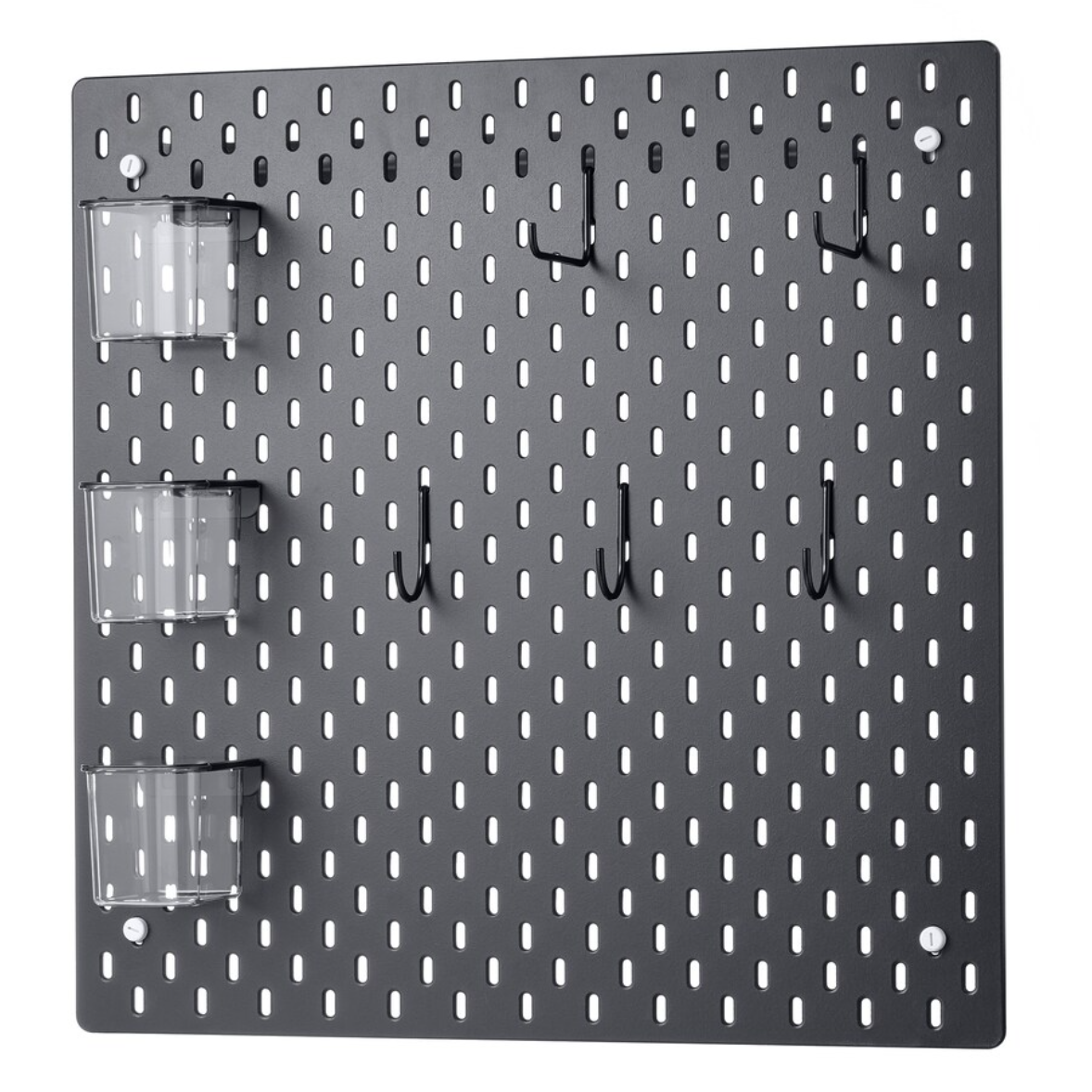 SKÅDIS Pegboard combination, black, 56x56 cm