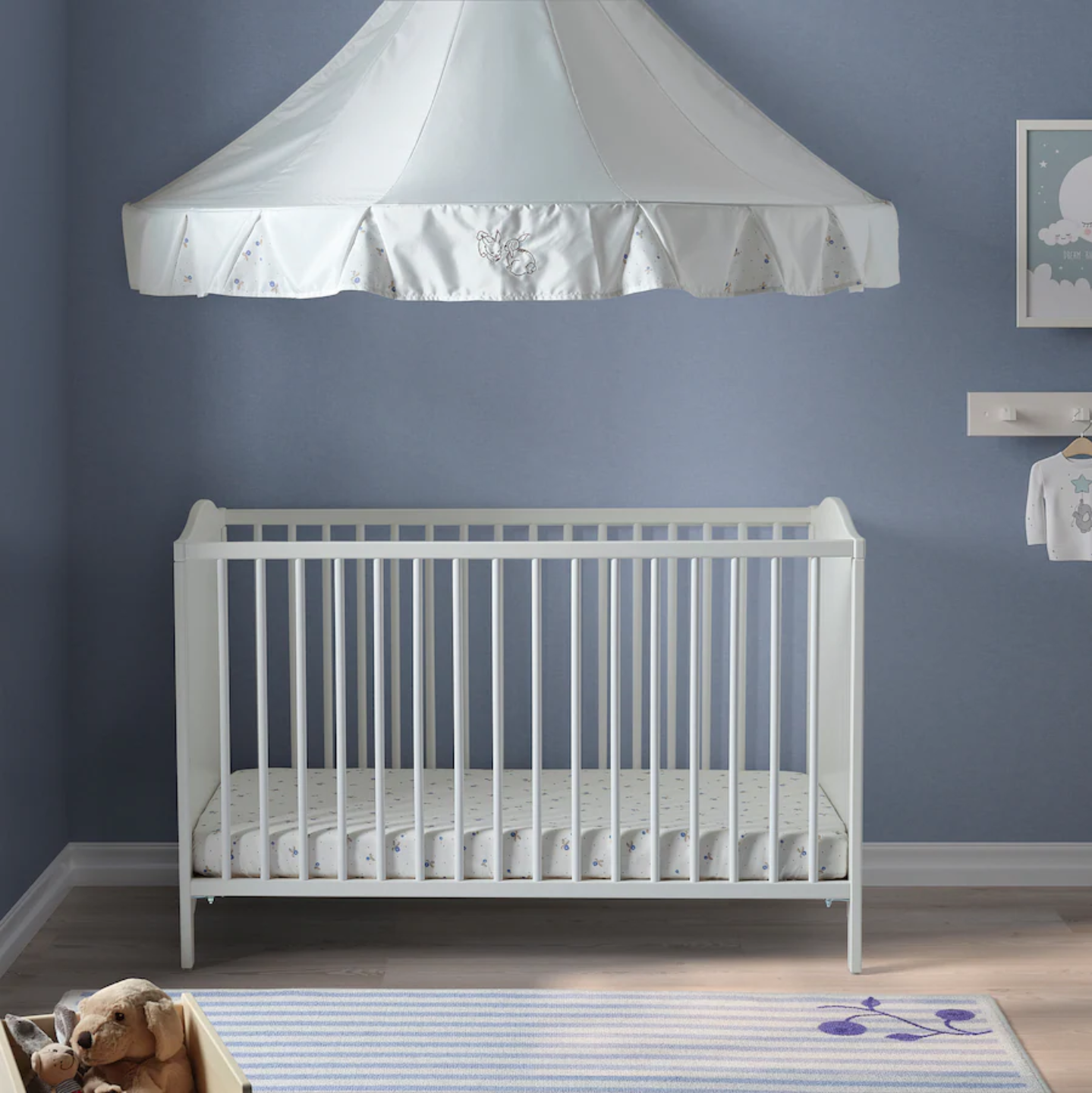 SMAGORA Cot, white, 60x120 cm