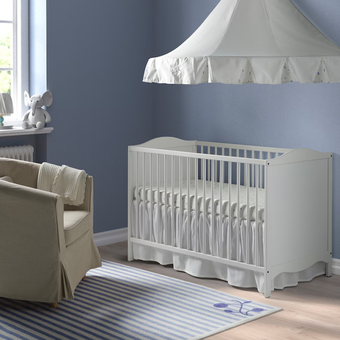 SMAGORA Cot, white, 60x120 cm