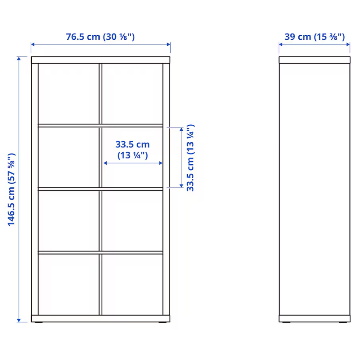 KALLAX Shelving unit, white, 77x147 cm