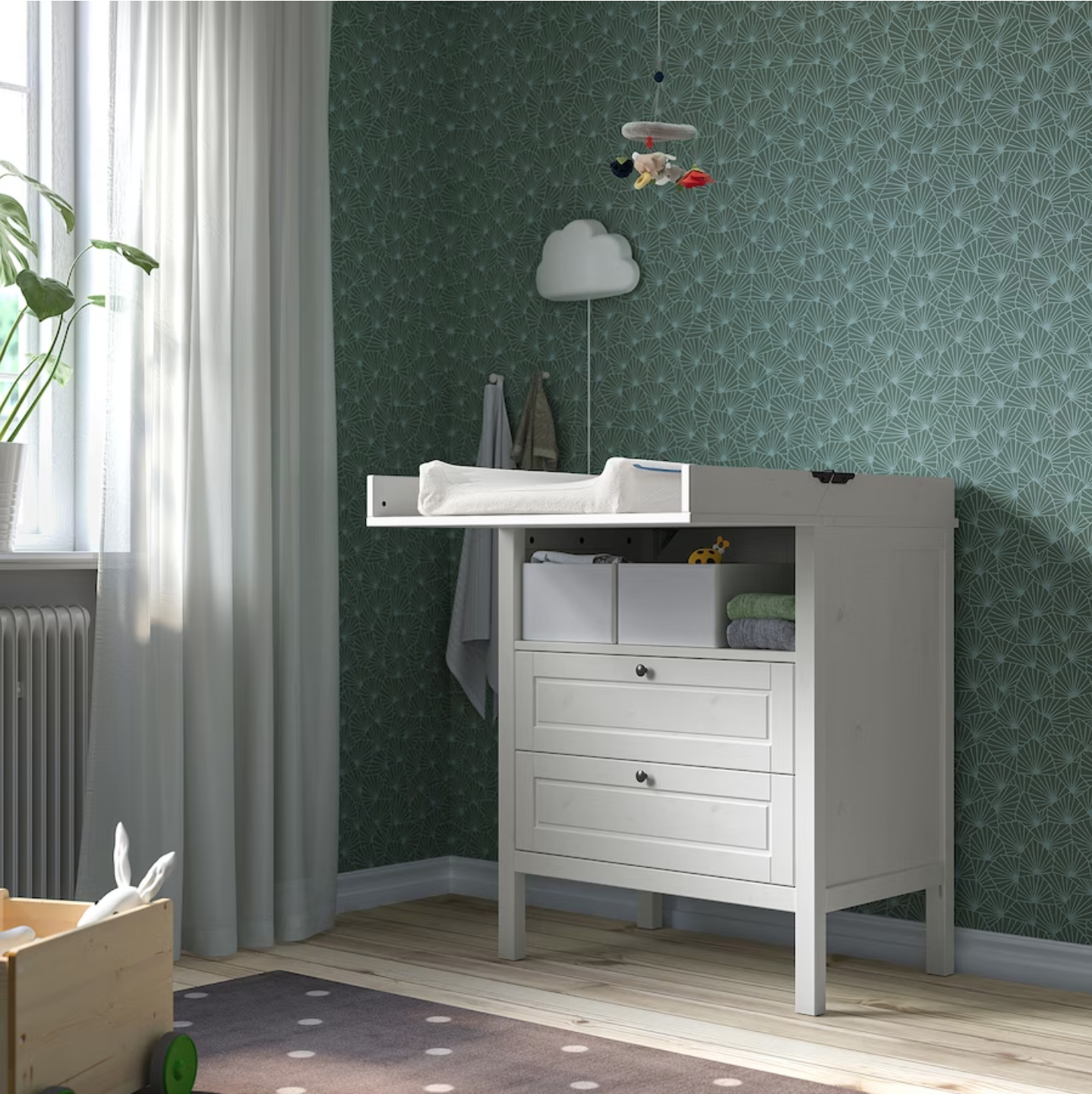 SUNDVIK Changing table/chest of drawers, white