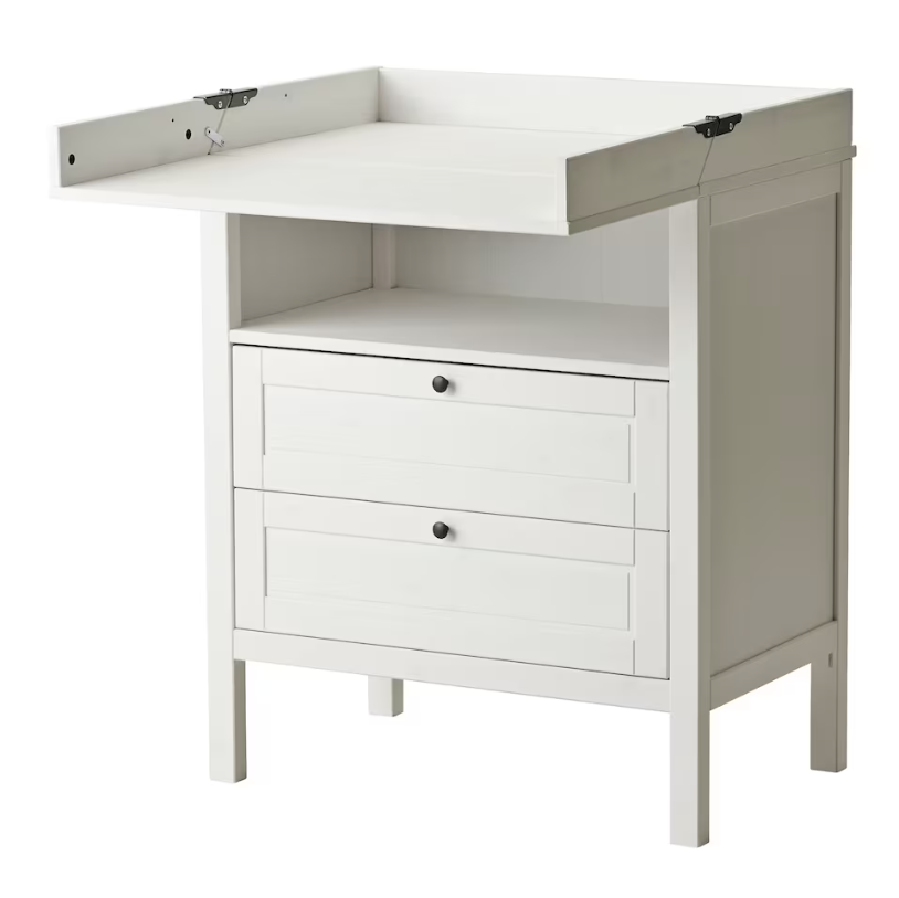 SUNDVIK Changing table/chest of drawers, white