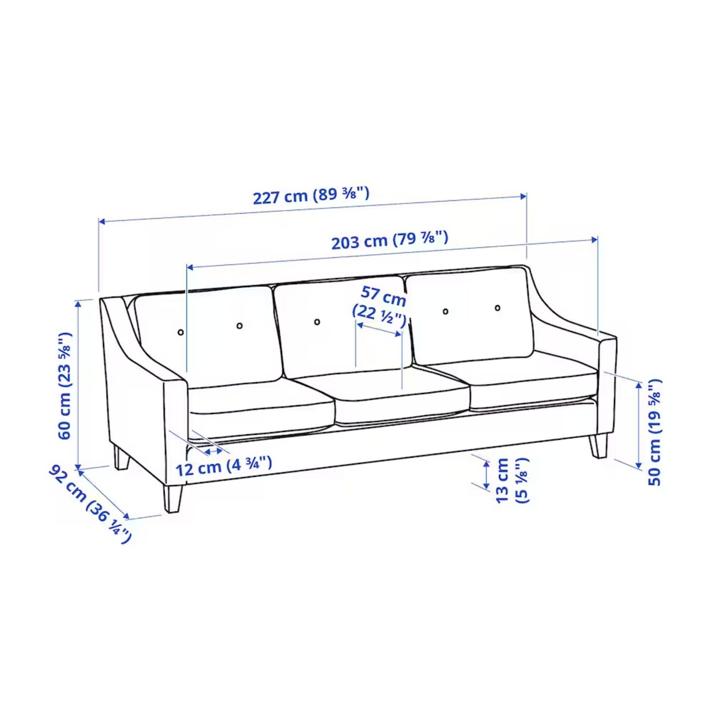 FROSLOV 3-seat sofa, Hyllie beige