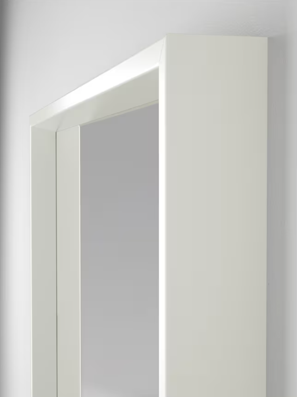 NISSEDAL Mirror, white, 65x65 cm