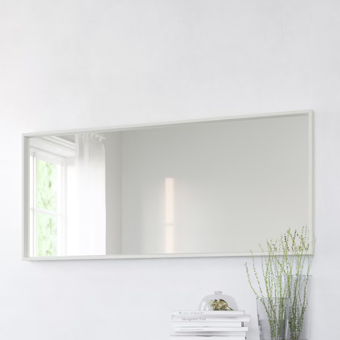 NISSEDAL Mirror, white, 65x150 cm