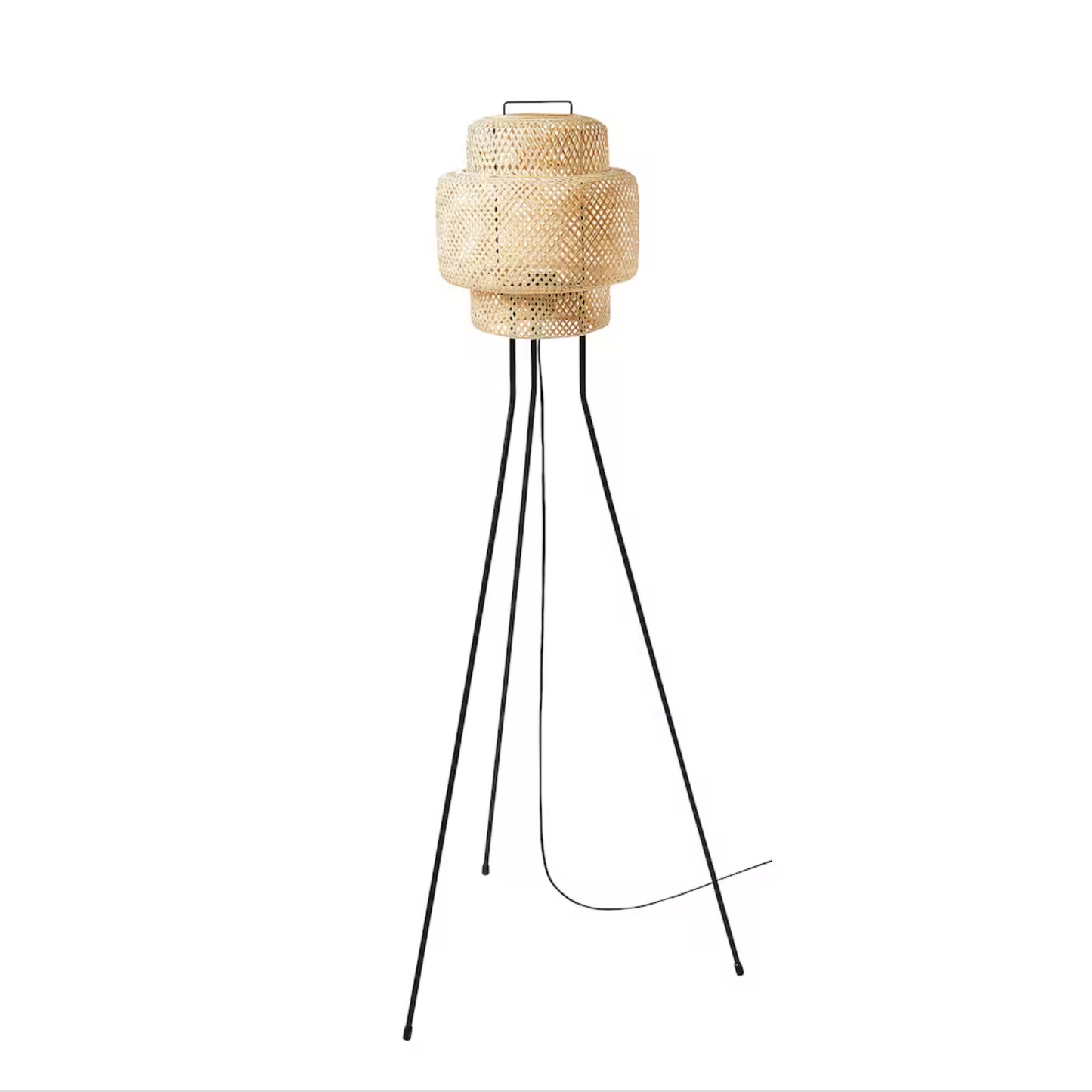 SINNERLIG Floor lamp, bamboo/handmade