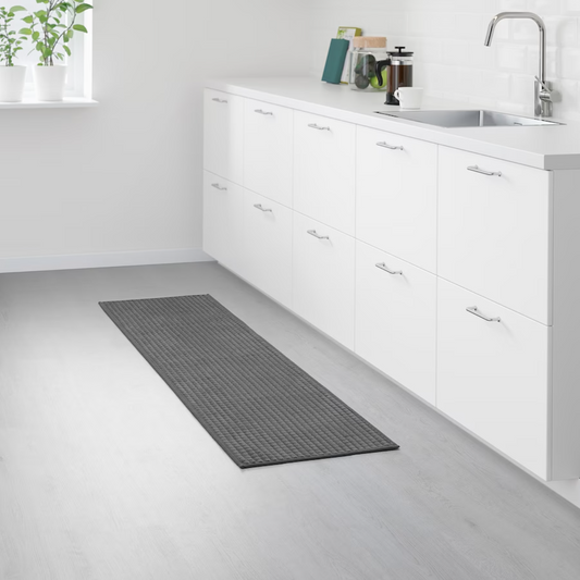 BRYNDUM Kitchen mat, grey, 45x120 cm