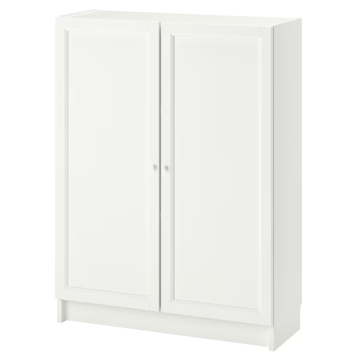 BILLY / OXBERG Bookcase with doors, white, 80x30x106 cm