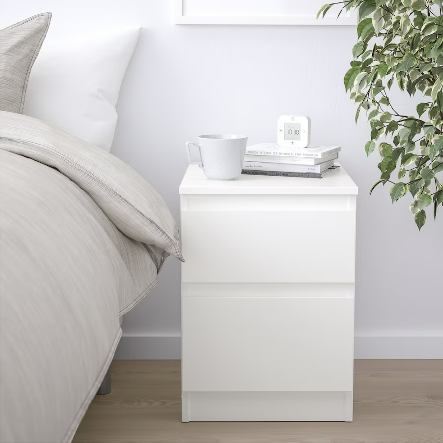 KULLEN Chest of 2 drawers, white, 35x49 cm