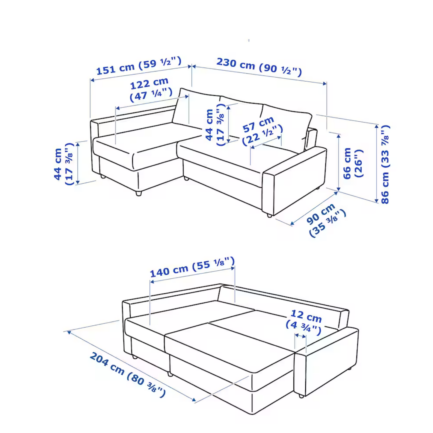 FRIHETEN Corner sofa-bed with storage, Skiftebo dark grey