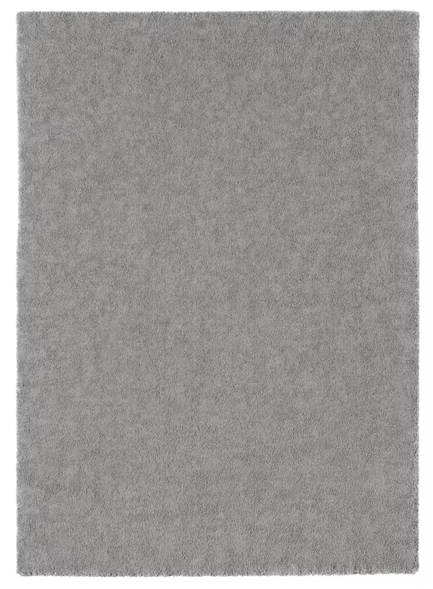 STOENSE Rug, low pile, medium grey, 170x240 cm