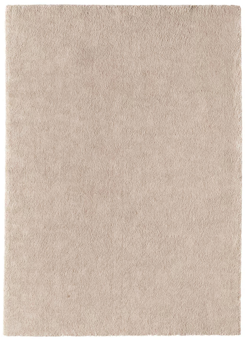 STOENSE Rug, low pile, off-white, 133x195 cm