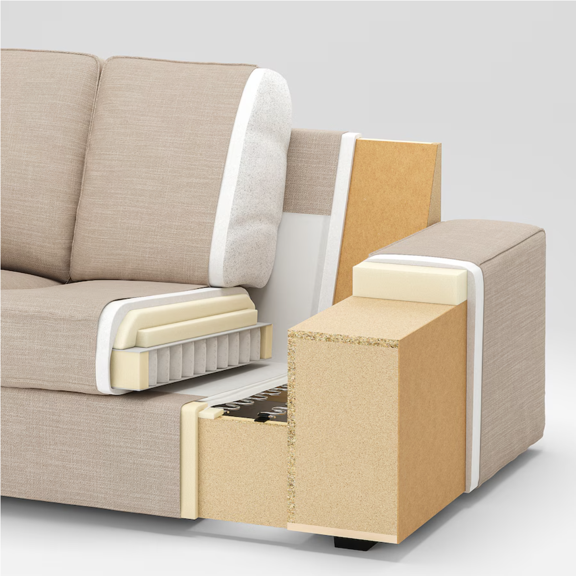 KIVIK 3-seat sofa, Tresund light beige