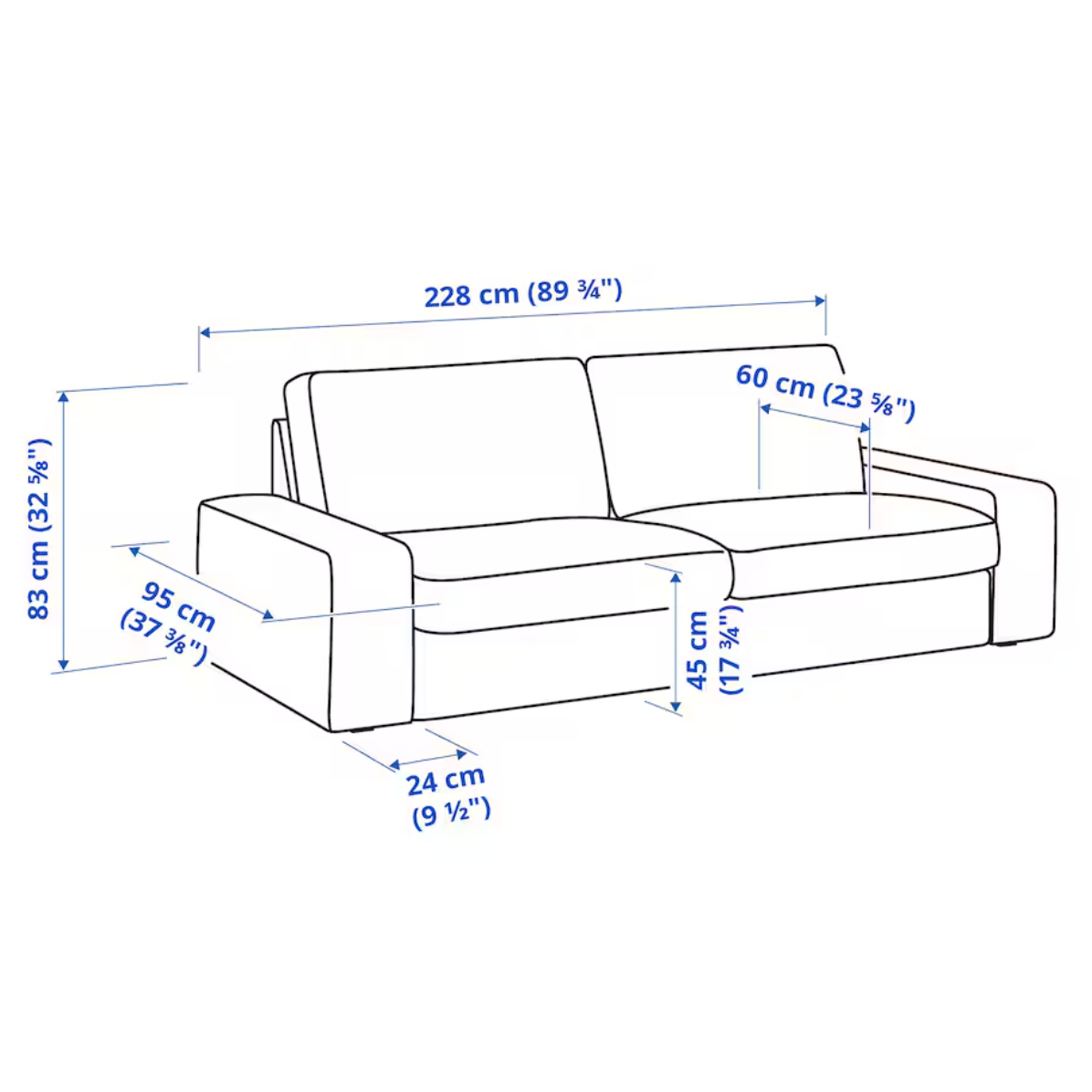 KIVIK 3-seat sofa, Tresund light beige